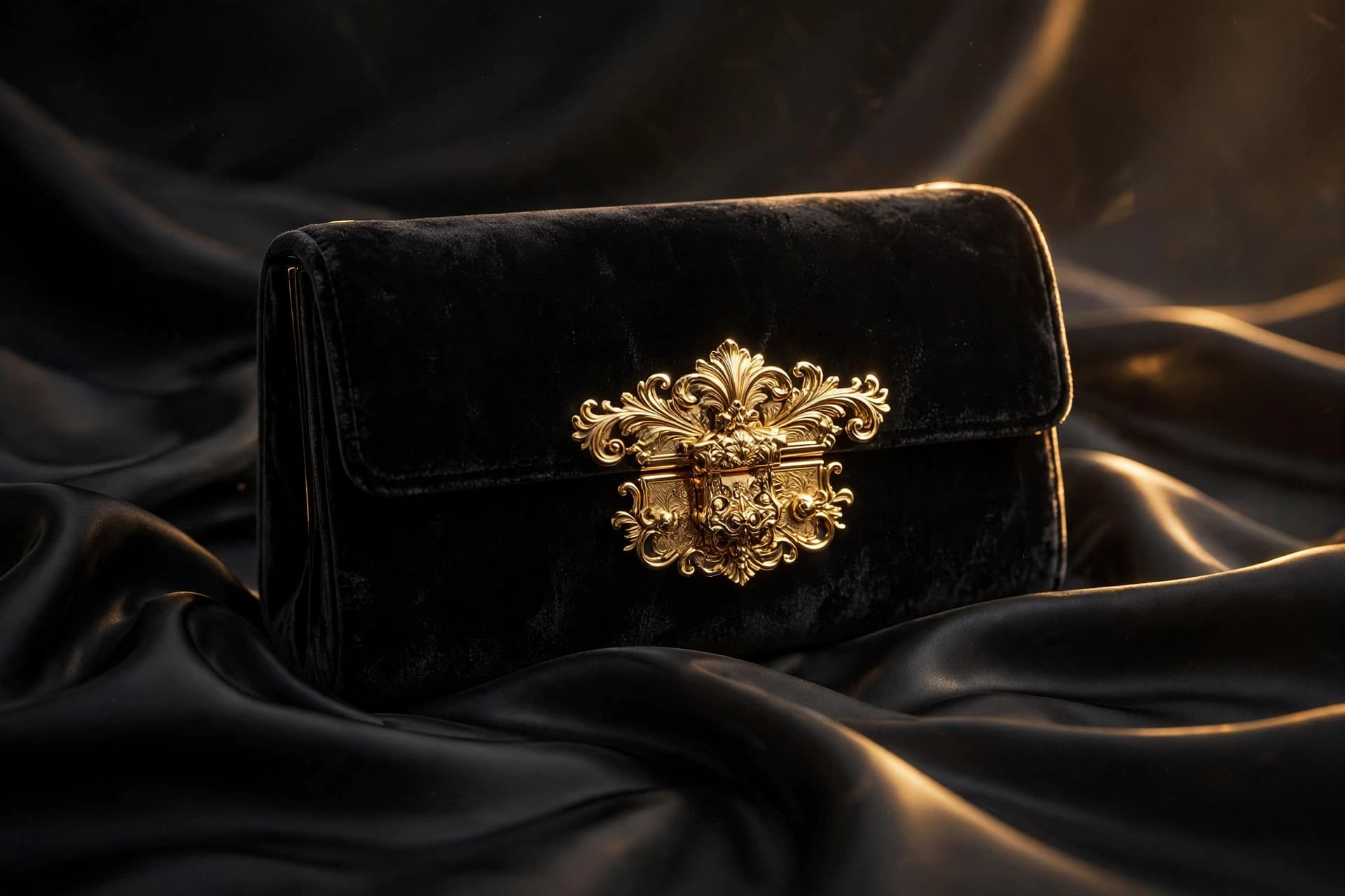 Minuit Velvet Clutch